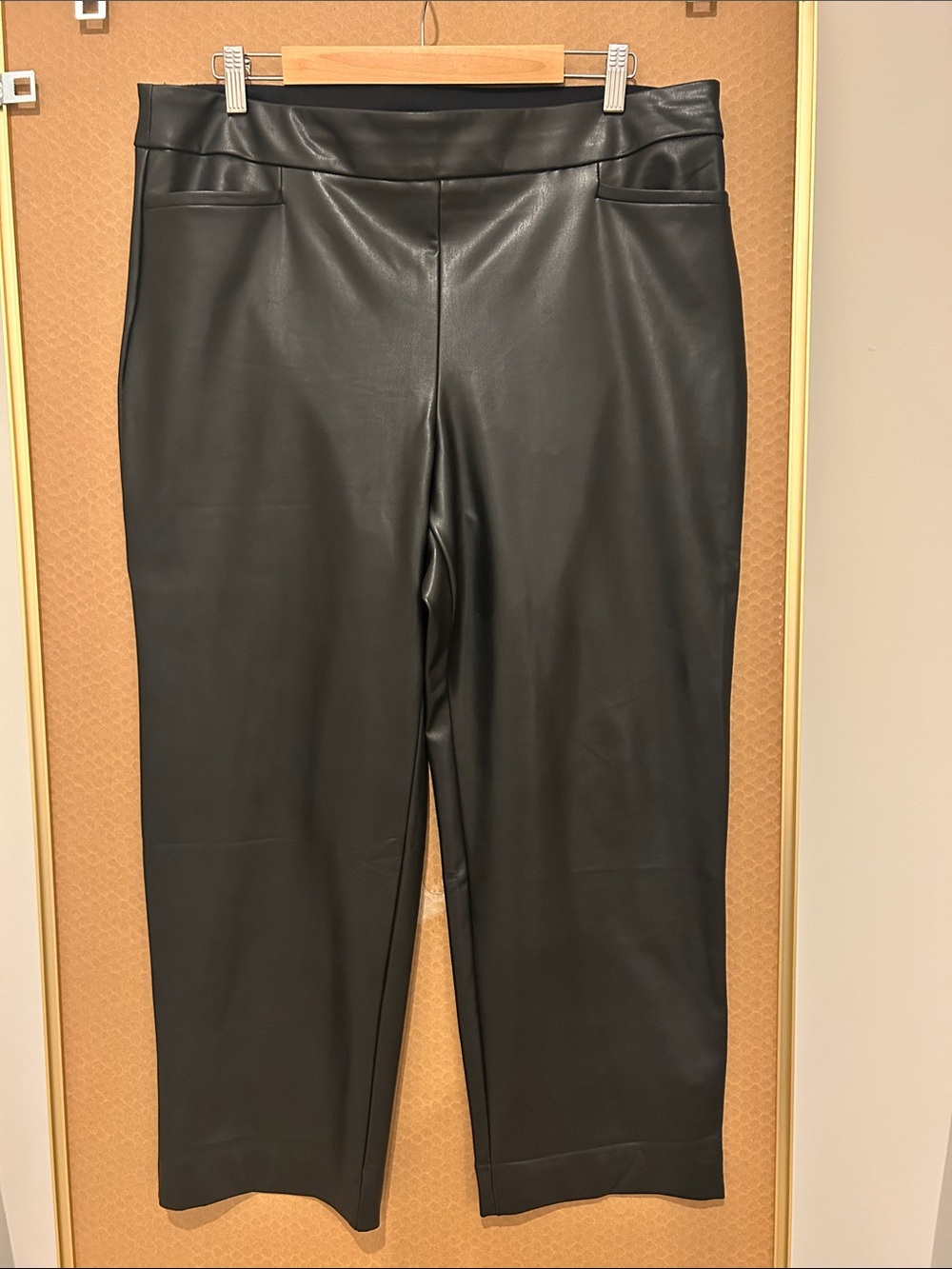 Chico's Black Faux Leather  Pants